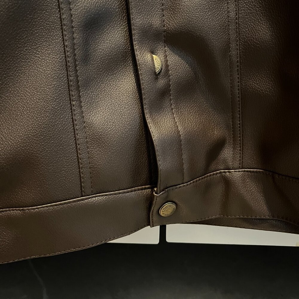 Louis Vuitton Brown Patchwork Leather Jacket - image 4